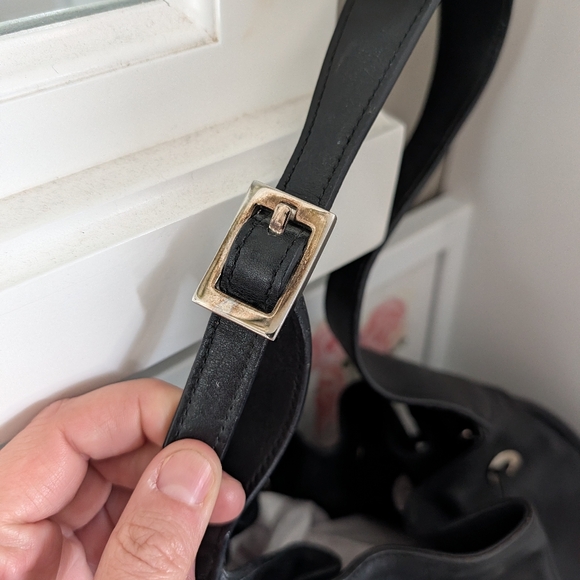 🖤 Vintage Y2K Gucci 001-4030 Genuine Smooth Leather Shoulder Satchel Bag, Black - Picture 9 of 16